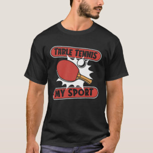 T-shirt Table Tennis My Sport Balls Table Tennis Paddle P