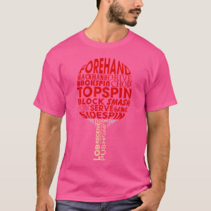 T-shirt Table Tennis Ping Pong Racket Player Drôle