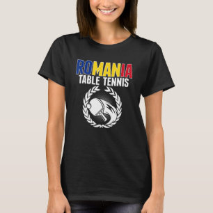 T-shirt Table Tennis Roumanie Support Ping Pong Roumai