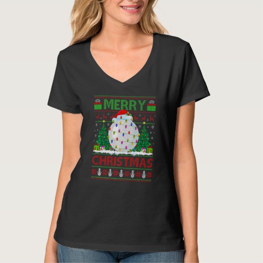 T-shirt Table Tennis  Xmas Tree Ugly Table Tennis Christma (Devant)