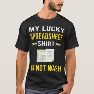 T-shirt Tableau chanceux Feuille de calcul Tableurs