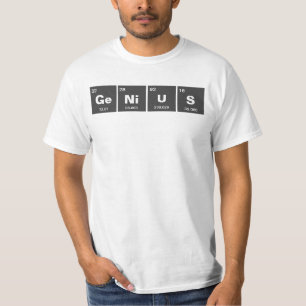 T-shirt Tableau chimique périodique des éléments : GeNiUS