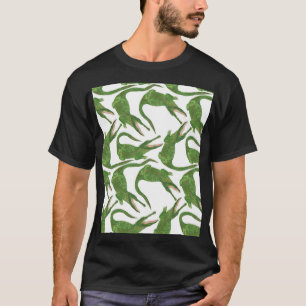 T-shirt Tableau d'aquarelle blanc crocodile