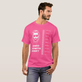 T-shirt Tableau de croissance de barbe Règle de longueur d (Devant entier)