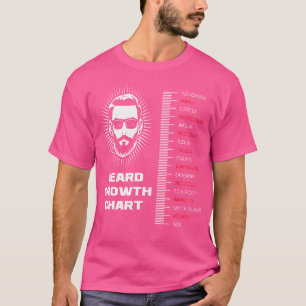 T-shirt Tableau de croissance de barbe Règle de longueur d