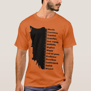 T-shirt Tableau de croissance de la barbe