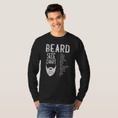 T-shirt Tableau de croissance de la longueur de la barbe (Devant entier)