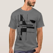 T-shirt Tableau de jeu géométrique noir MCM apparence Art (Devant)