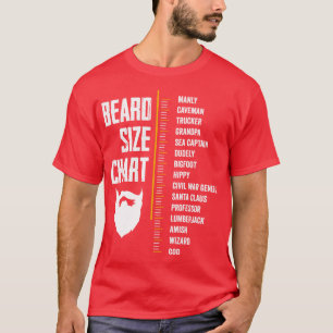 T-shirt Tableau de mesure de la barbe Longueur de la barbe