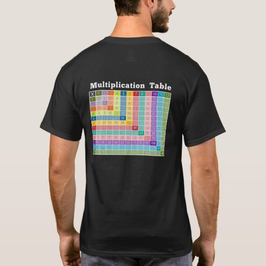 T-shirt Tableau de multiplication pour les enseignants et (Dos)