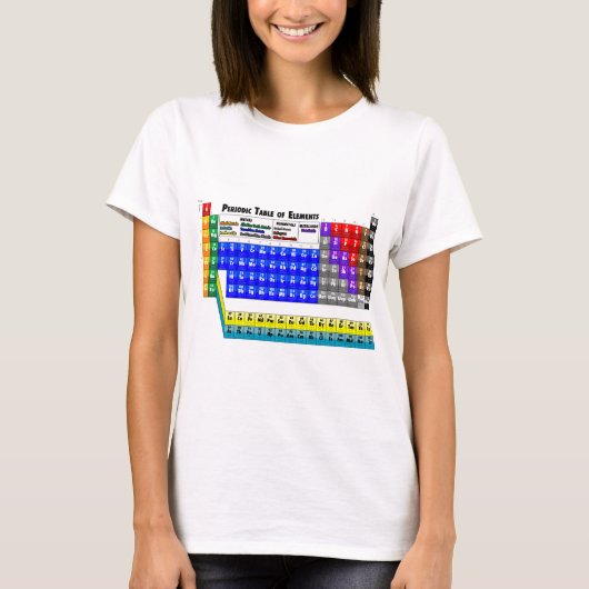T-shirt Tableau des éléments périodique (Devant)