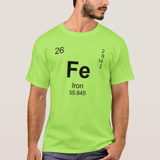 T-shirt Tableau des éléments périodique (fer) (Devant)