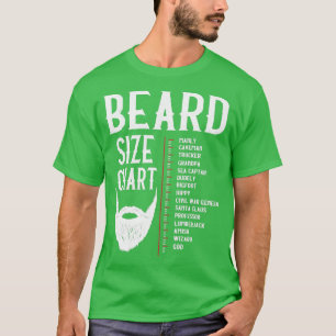 T-shirt Tableau des tailles de la barbe Porté Drôle Encein