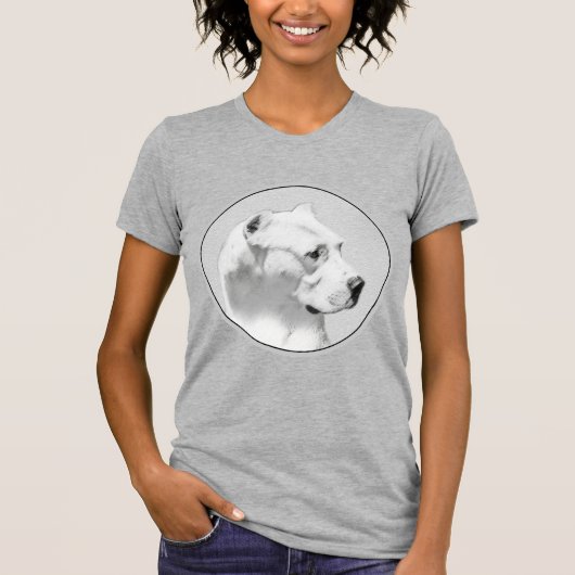 T-shirt Tableau Dogo Argentino - Art Chien original (Devant)