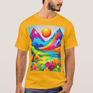 T-shirt Tableau Dreamy Mountain Majesty