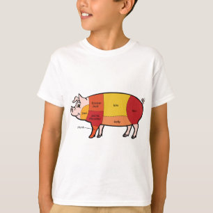 T-shirt Tableau du boucher de porc (2)