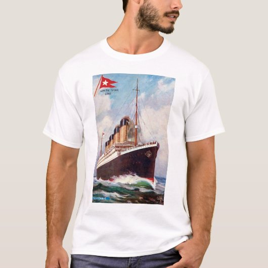 T-shirt Tableau en ligne Titanic White Star (Devant)