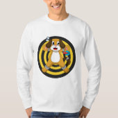 T-shirt Tableau noir fléchettes de chien (Devant)