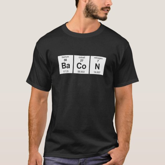 T-shirt Tableau périodique BaCoN (Devant)