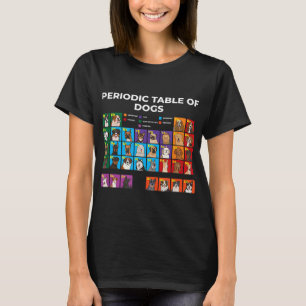 T-shirt Tableau périodique Chiens Amoureux de les chiens F