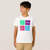 T-shirt Tableau périodique chimique des éléments: IAmCuTe (Devant entier)