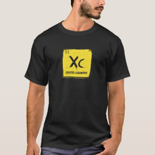 T-shirt Tableau périodique de cc XC courant de coureur de