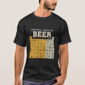 T-shirt Tableau Périodique De L'Esquisse De Bière (Devant)