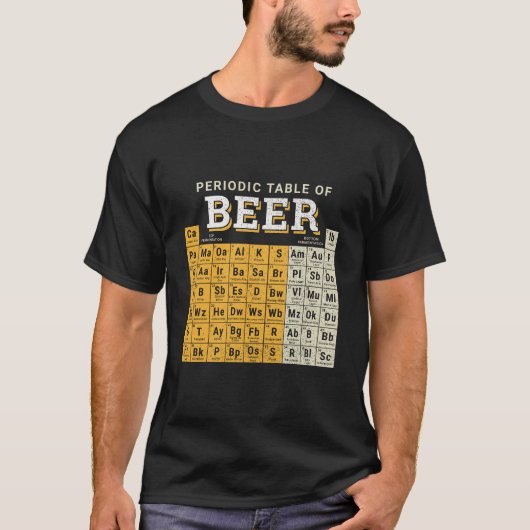 T-shirt Tableau Périodique De L'Esquisse De Bière (Devant)