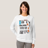 T-shirt Tableau périodique de l'oxygène d'Oxygentees (Devant entier)