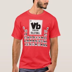 T-shirt Tableau périodique de volley-ball amusant 