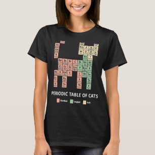 T-shirt Tableau Périodique Des Chats Hommes Femmes Enfants