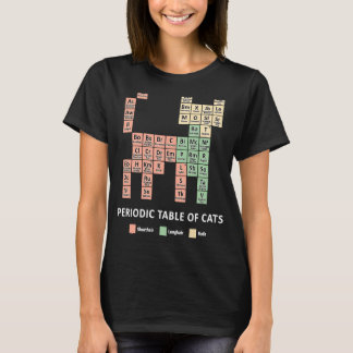 T-shirt Tableau Périodique Des Chats Hommes Femmes Enfants