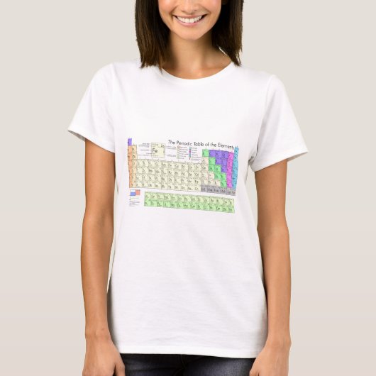 T-shirt Tableau périodique des éléments (Devant)