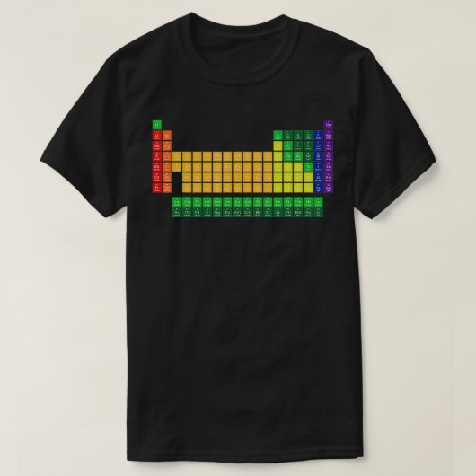 T-shirt Tableau périodique des éléments (Design devant)