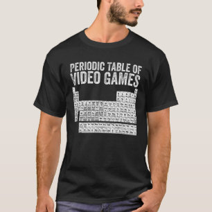 T-shirt Tableau Périodique Des Éléments De Gamer Cool De J
