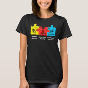 T-shirt Tableau périodique des éléments de l'autisme Sensi