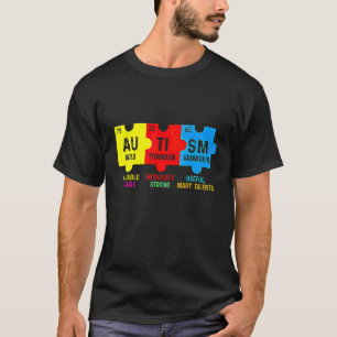 T-shirt Tableau périodique des éléments de l'autisme Sensi