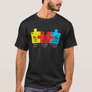 T-shirt Tableau périodique des éléments de l'autisme Sensi
