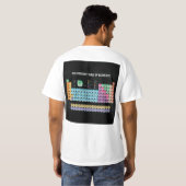 T-shirt Tableau périodique des éléments lancer l'oreiller (Dos entier)