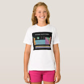T-shirt Tableau périodique des éléments lancer l'oreiller (Devant entier)