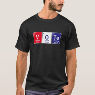 T-shirt Tableau périodique des éléments Vote orthographiqu