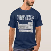 T-shirt Tableau Périodique Des Jeux Vidéo Cool Gamers Elém (Devant)