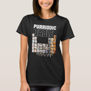 T-shirt Tableau Périodique Éléments Périodiques Chat Chimi