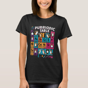 T-shirt Tableau périodique Mignon Chat Science Chimie -