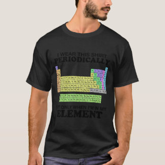 T-shirt Tableau périodique Porter cet élément Couleur drôl