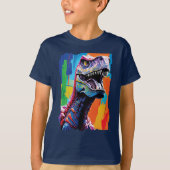 T-shirt Tableau Portrait D'Un Tyrannosaurus Rex | T-Rex (Devant)