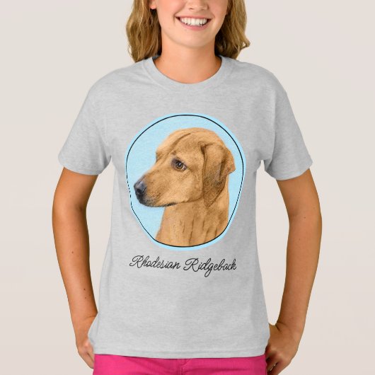 T-shirt Tableau Rhodesian Ridgeback - Art Chien original (Devant)