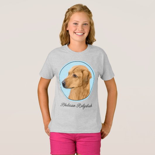 T-shirt Tableau Rhodesian Ridgeback - Art Chien original (Devant entier)