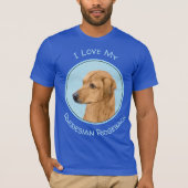 T-shirt Tableau Rhodesian Ridgeback - Art Chien original (Devant)