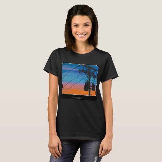 T-shirt Tableau 'Sunset Hum' (Devant entier)